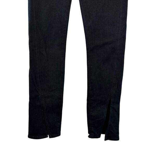 Pistola Teagan Black High Rise Slim Jeans With Ankle Slit Cuff Womens Size 26 - Picture 3 of 16